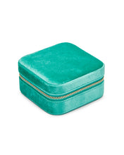 Lade das Bild in den Galerie-Viewer, Schmuckkästchen, Schmuckaufbewahrung, Travelcase - col. metallic turquoise - geschlossen